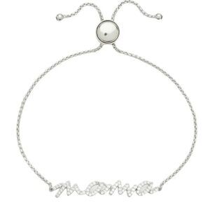 Sophie Harper Baguette and Pave MAMA adjustable bracelet